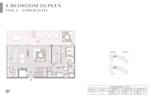 Plattegrond van 4 slaapkamers in City Walk Crestlane