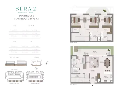 Plattegrond van 3 slaapkamers in Sera Phase 2 By Emaar