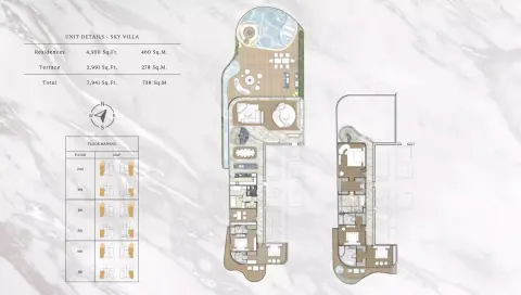 Plattegrond van 5 slaapkamers in One Crescent