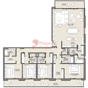 Plattegrond van 4 slaapkamers in Jomana