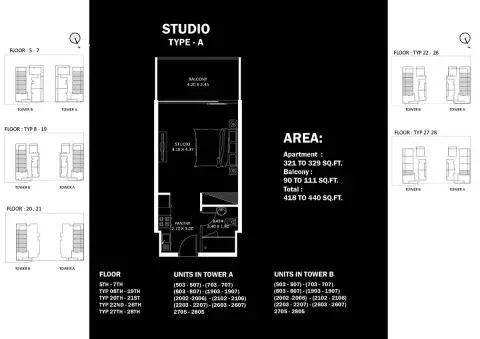 Plattegrond van Studio in Elitz by Danube