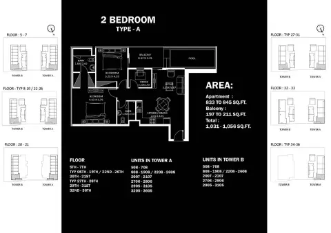 Plattegrond van 2 slaapkamers in Elitz by Danube