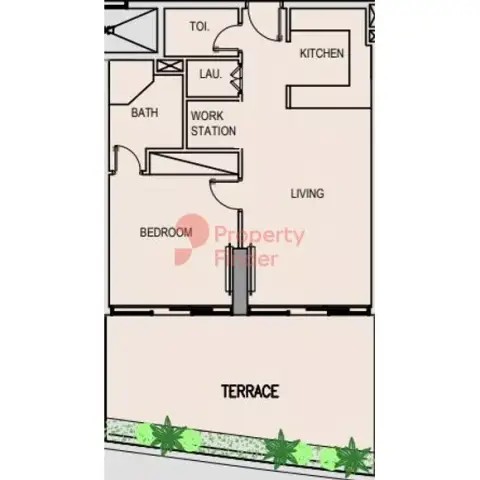 Plattegrond van 1 slaapkamer in Pearl House By Imtiaz
