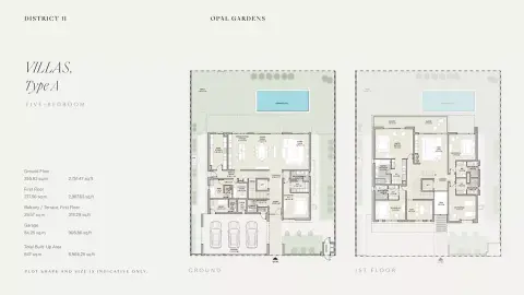 Plattegrond van 5 slaapkamers in Opal Gardens