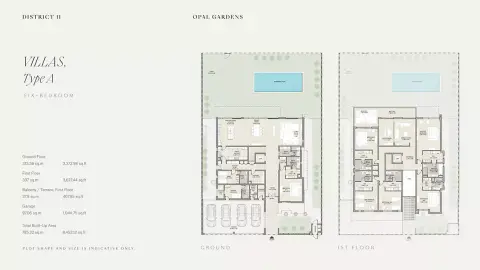 Plattegrond van 6 slaapkamers in Opal Gardens