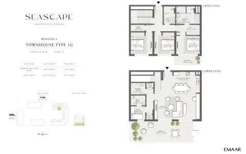 Plattegrond van 3 slaapkamers in Seascape