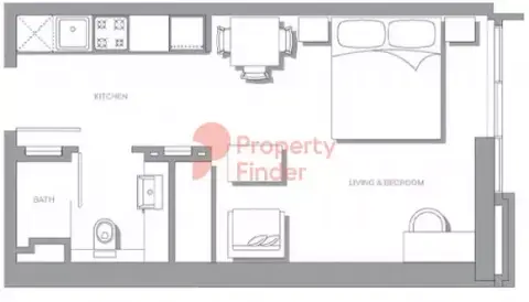 Plattegrond van Studio in Vista
