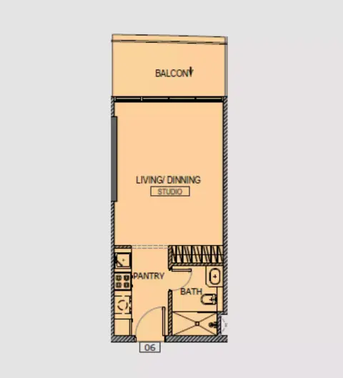 Plattegrond van Studio in Westwood Grande Phase 2 By Imtiaz