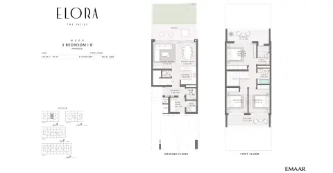 Plattegrond van 3 slaapkamers in Elora The Valley