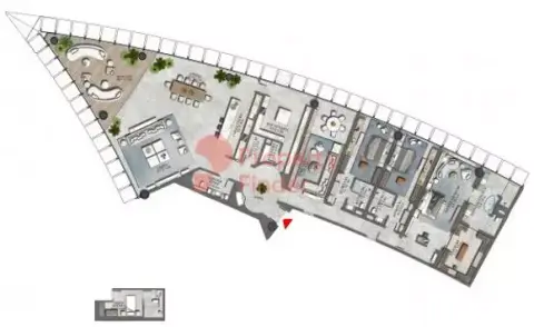 Plattegrond van 3 slaapkamers in The Residence Burj Khalifa