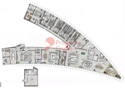 Plattegrond van 8 slaapkamers in The Residence Burj Khalifa