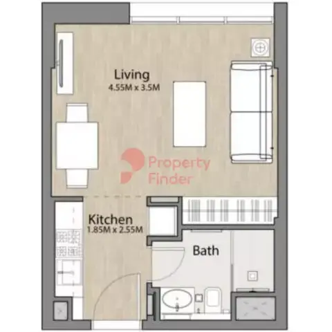 Plattegrond van Studio in Liva Town Square