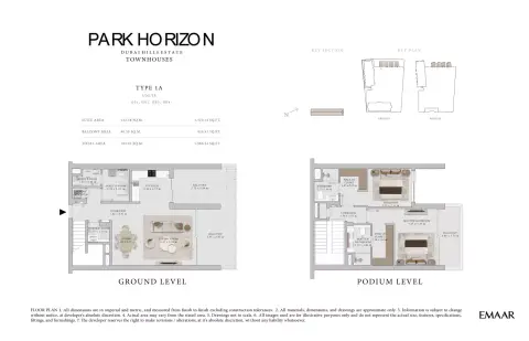 Plattegrond van 2 slaapkamers in Park Horizon