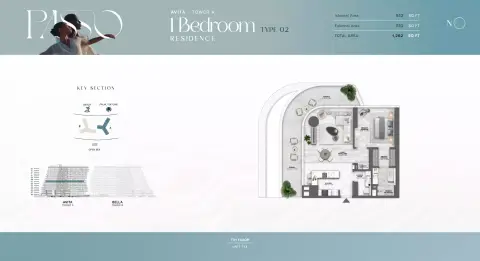 Plattegrond van 2 slaapkamers in Passo by Beyond
