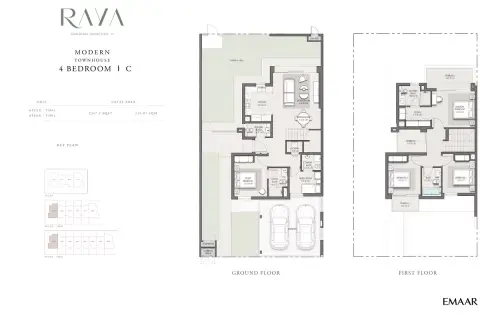 Plattegrond van 4 slaapkamers in Raya At Arabian Ranches 3 By Emaar
