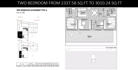 Plattegrond van 2 slaapkamers in Stonehenge Residences By Segrex Development