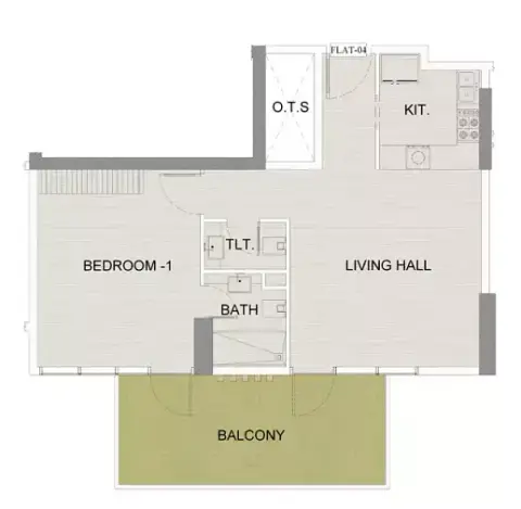 Plattegrond van 1 slaapkamer in Deansgate