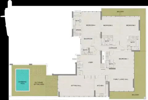 Plattegrond van 4 slaapkamers in Deansgate