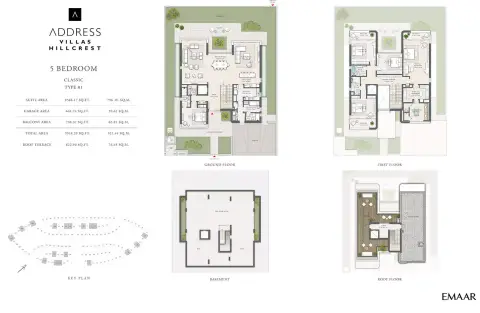 Plattegrond van 5 slaapkamers in Address Hillcrest