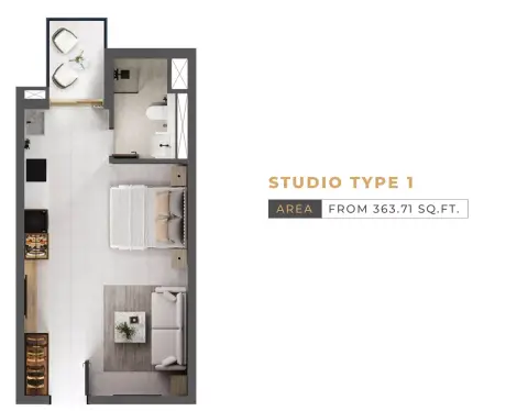 Plattegrond van Studio in Levanto By Oro24