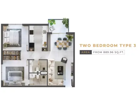 Plattegrond van 2 slaapkamers in Levanto By Oro24