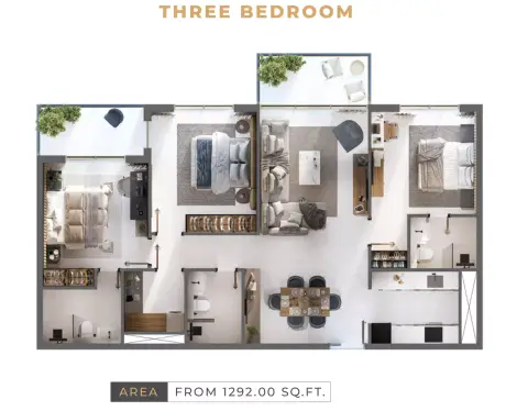 Plattegrond van 3 slaapkamers in Levanto By Oro24