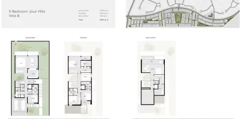 Plattegrond van 5 slaapkamers in Jouri Hills By Arada