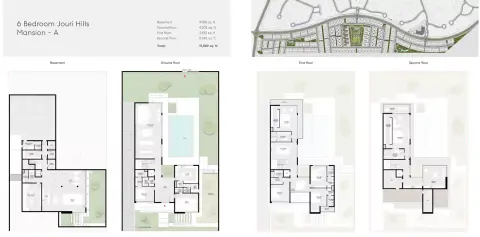 Plattegrond van 6 slaapkamers in Jouri Hills By Arada
