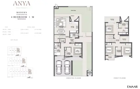 Plattegrond van 4 slaapkamers in Anya Arabian Ranches by Emaar