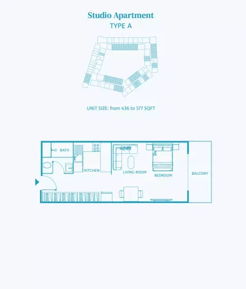 Plattegrond van Studio in Luma 22