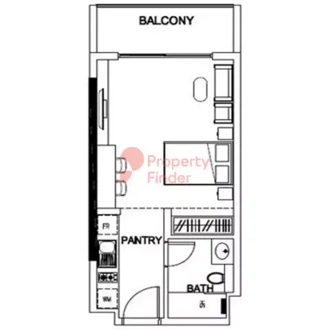 Plattegrond van Studio in Joya Dorado