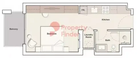 Plattegrond van Studio in Hamilton House