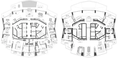 Plattegrond van 5 slaapkamers in Liv Lux