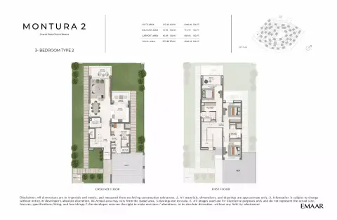 Plattegrond van 3 slaapkamers in Montura 2 at Grand Polo