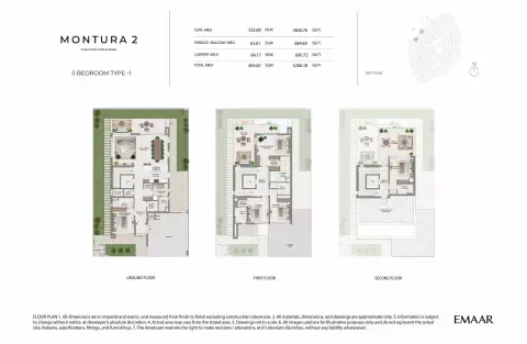 Plattegrond van 5 slaapkamers in Montura 2 at Grand Polo