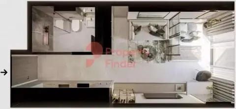 Plattegrond van Studio in Westwood Grande By Imtiaz