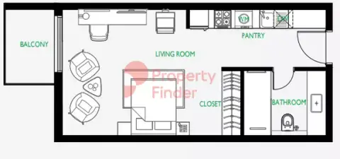 Plattegrond van Studio in The Community Motor City