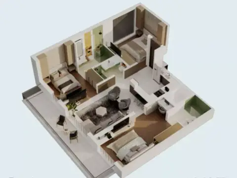 Plattegrond van 3 slaapkamers in Emerald Vision Tower