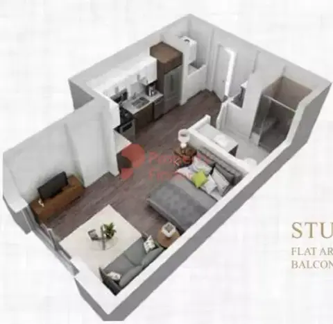 Plattegrond van Studio in AG Square