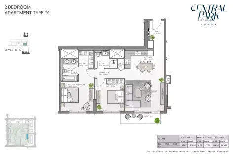 Plattegrond van 2 slaapkamers in Castleton