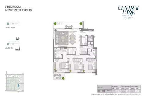 Plattegrond van 3 slaapkamers in Castleton