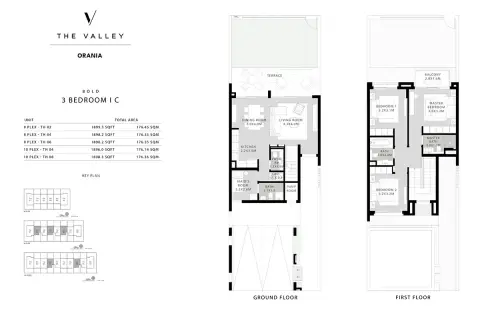 Plattegrond van 3 slaapkamers in Orania The Valley