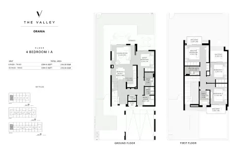 Plattegrond van 4 slaapkamers in Orania The Valley