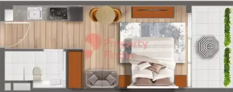 Plattegrond van Studio in Samana Santorini