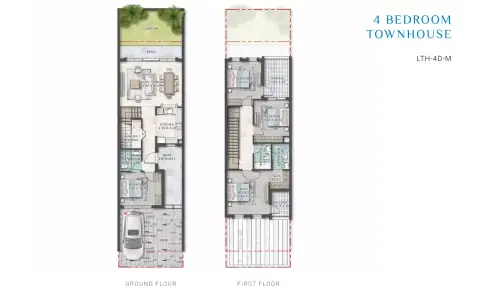 Plattegrond van 4 slaapkamers in Malta