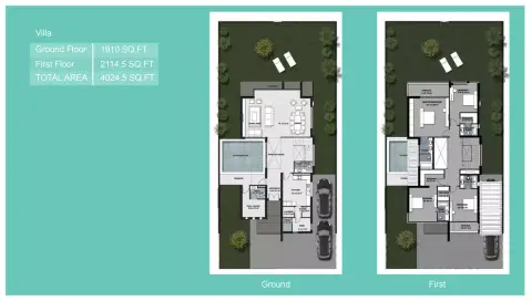 Plattegrond van 4 slaapkamers in Rukan Residence