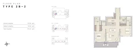 Plattegrond van 2 slaapkamers in Ellington House