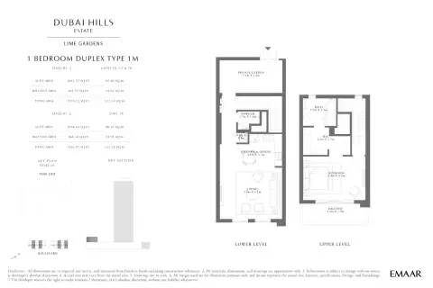 Plattegrond van 1 slaapkamer in Lime Gardens