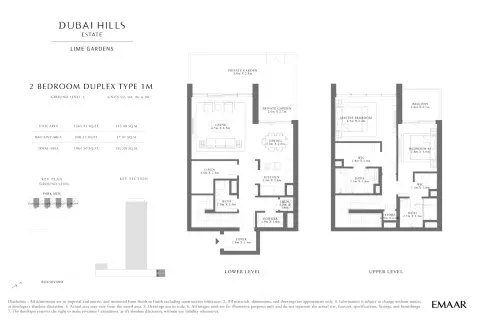 Plattegrond van 2 slaapkamers in Lime Gardens