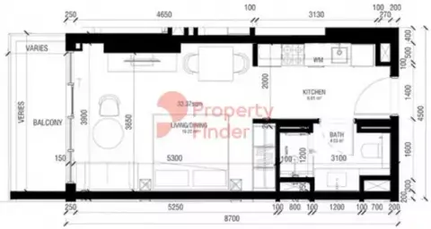 Plattegrond van Studio in The Paragon by IGO